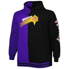 Phoenix Suns Big & Tall Hardwood Classics Split Pullover Hoodie Purple/Black | Mitchell & Ness discount
