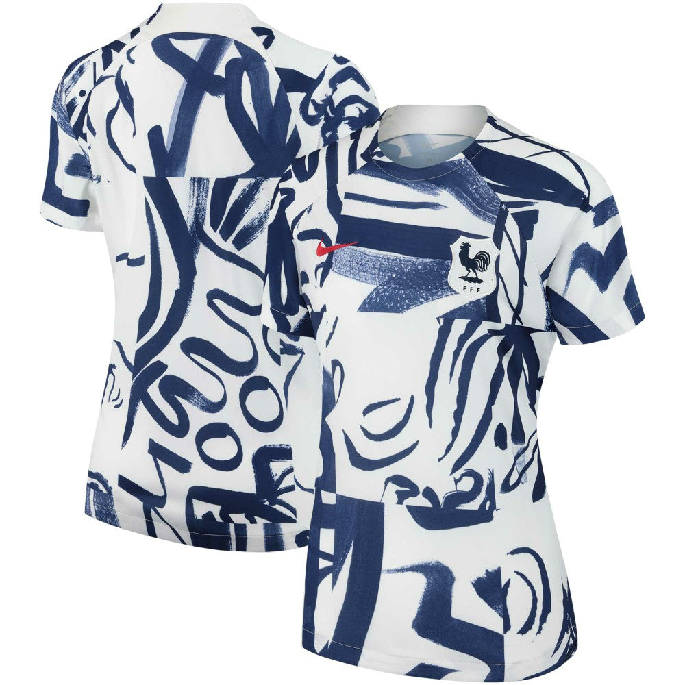 France Women's National Team Women's 2023 Pre-Match Top White - Nike