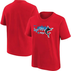 Miami Marlins Nike Preschool City Connect Graphic T-Shirt - Red - Nike Sale