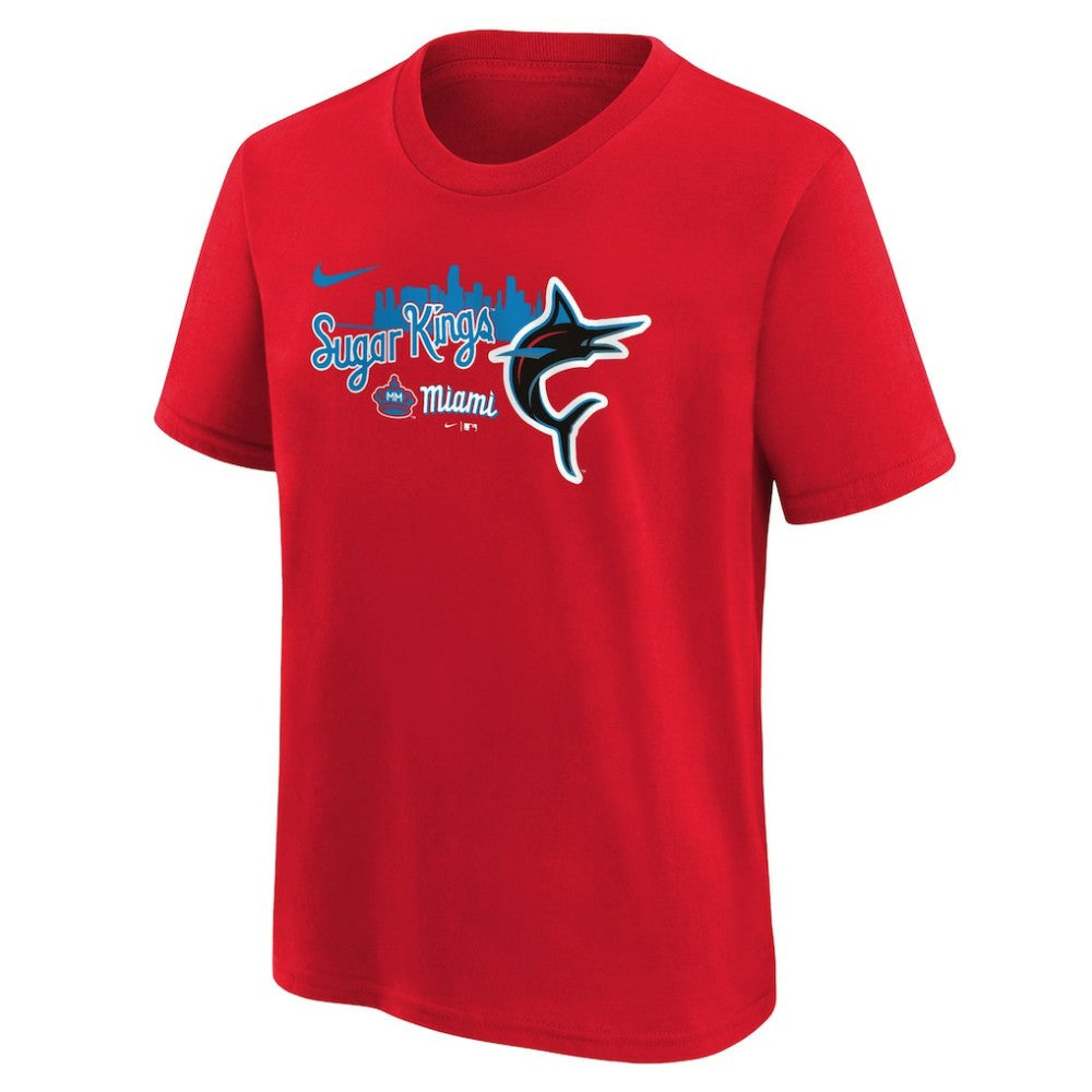 Miami Marlins Nike Youth City Connect Graphic T-Shirt - Red - Nike Sale