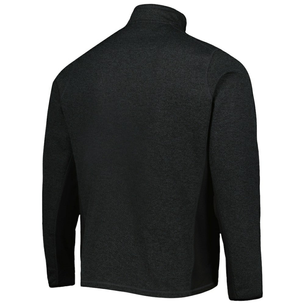 Chicago Blackhawks Antigua Course Quarter-Zip Jacket - Heathered Black - NHL 5138515