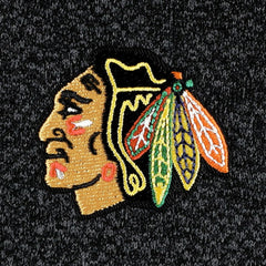 Chicago Blackhawks Antigua Course Quarter-Zip Jacket - Heathered Black - NHL 5138515