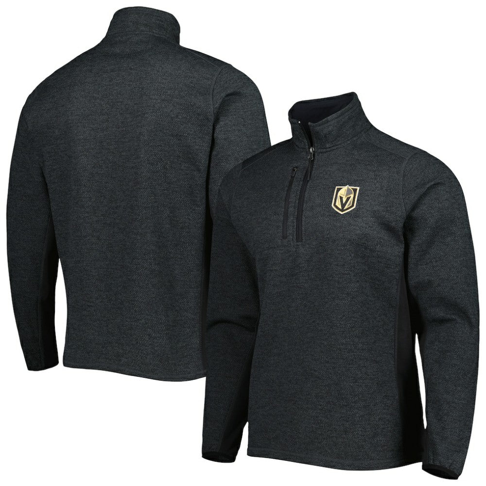 Vegas Golden Knights Antigua Course Quarter-Zip Jacket - Heathered Black - NHL 5138524