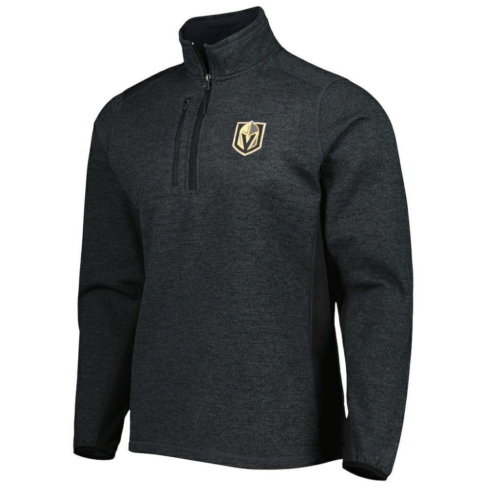 Vegas Golden Knights Antigua Course Quarter-Zip Jacket - Heathered Black - NHL 5138524