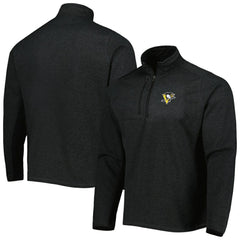 Pittsburgh Penguins Antigua Course Quarter-Zip Jacket - Heathered Black - NHL 5138525