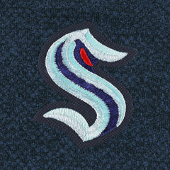 Seattle Kraken Antigua Course Quarter-Zip Jacket - Heathered Deep Sea Blue - NHL 5138528