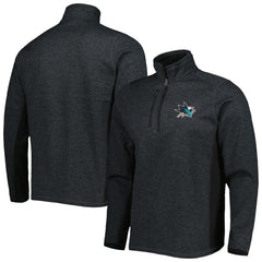 San Jose Sharks Antigua Course Quarter-Zip Jacket - Heathered Black - NHL 5138529