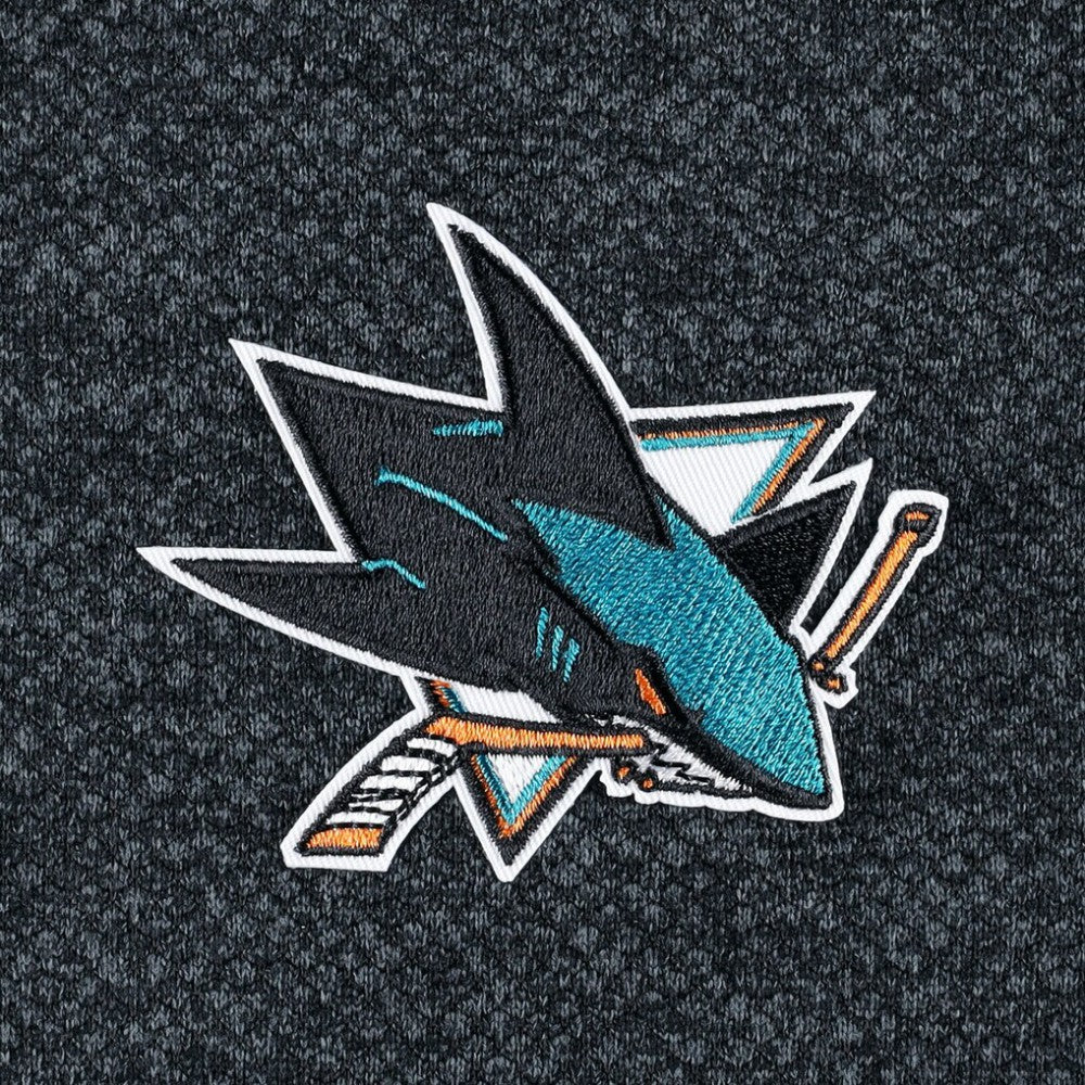 San Jose Sharks Antigua Course Quarter-Zip Jacket - Heathered Black - NHL 5138529