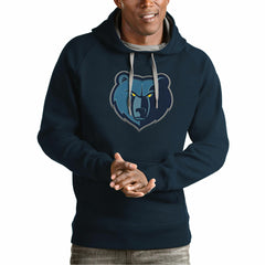 Memphis Grizzlies Antigua Team Logo Victory Pullover Hoodie Navy