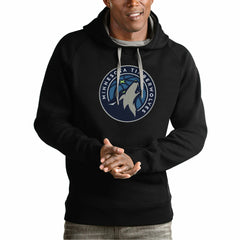 Minnesota Timberwolves Antigua Team Logo Victory Pullover Hoodie Black
