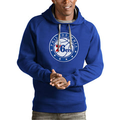 Philadelphia 76ers Antigua Team Logo Victory Pullover Hoodie Royal