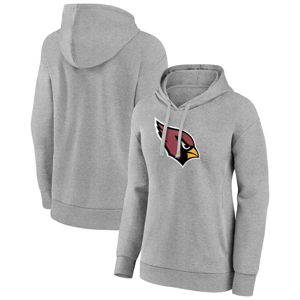 Arizona Cardinals Women's Primary Logo Pullover Hoodie Gray