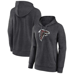 Atlanta Falcons Women's Primary Logo Pullover Hoodie Charcoal