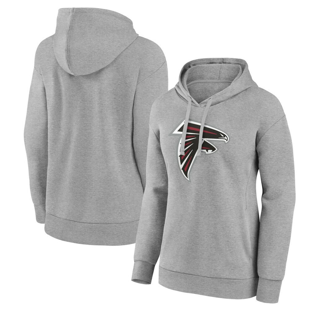Atlanta Falcons Women's Primary Logo Pullover Hoodie Gray