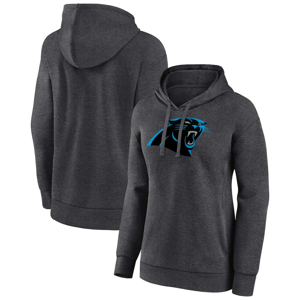 Carolina Panthers Women's Primary Logo Pullover Hoodie Charcoal