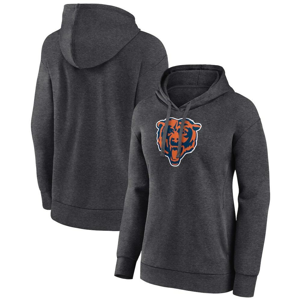 Chicago Bears Women's Primary Logo Pullover Hoodie Charcoal