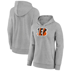 Cincinnati Bengals Women's Primary Logo Pullover Hoodie Gray