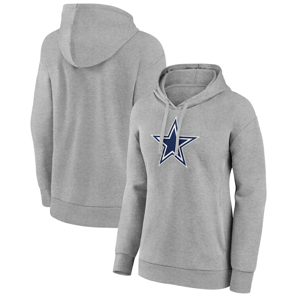 Dallas Cowboys Women's Primary Logo Pullover Hoodie Gray