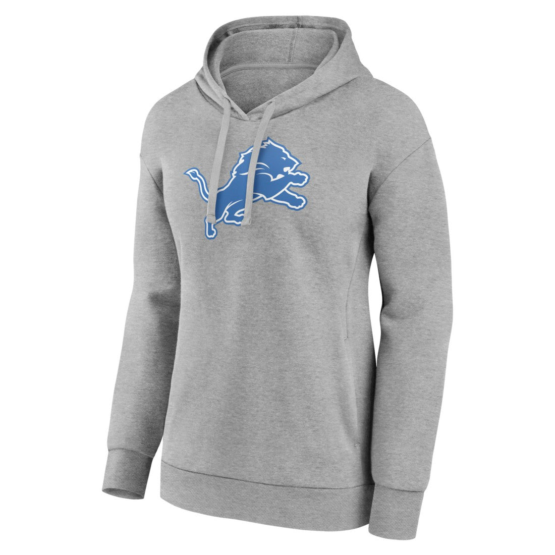 Detroit Lions Women's Primary Logo Pullover Hoodie Gray