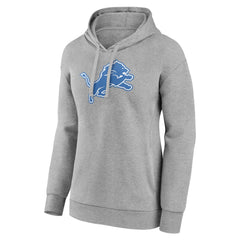 Detroit Lions Women's Primary Logo Pullover Hoodie Gray