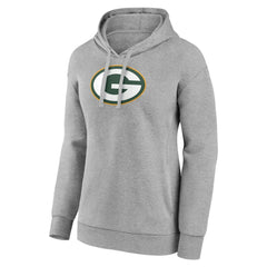 Green Bay Packers Women's Primary Logo Pullover Hoodie Gray