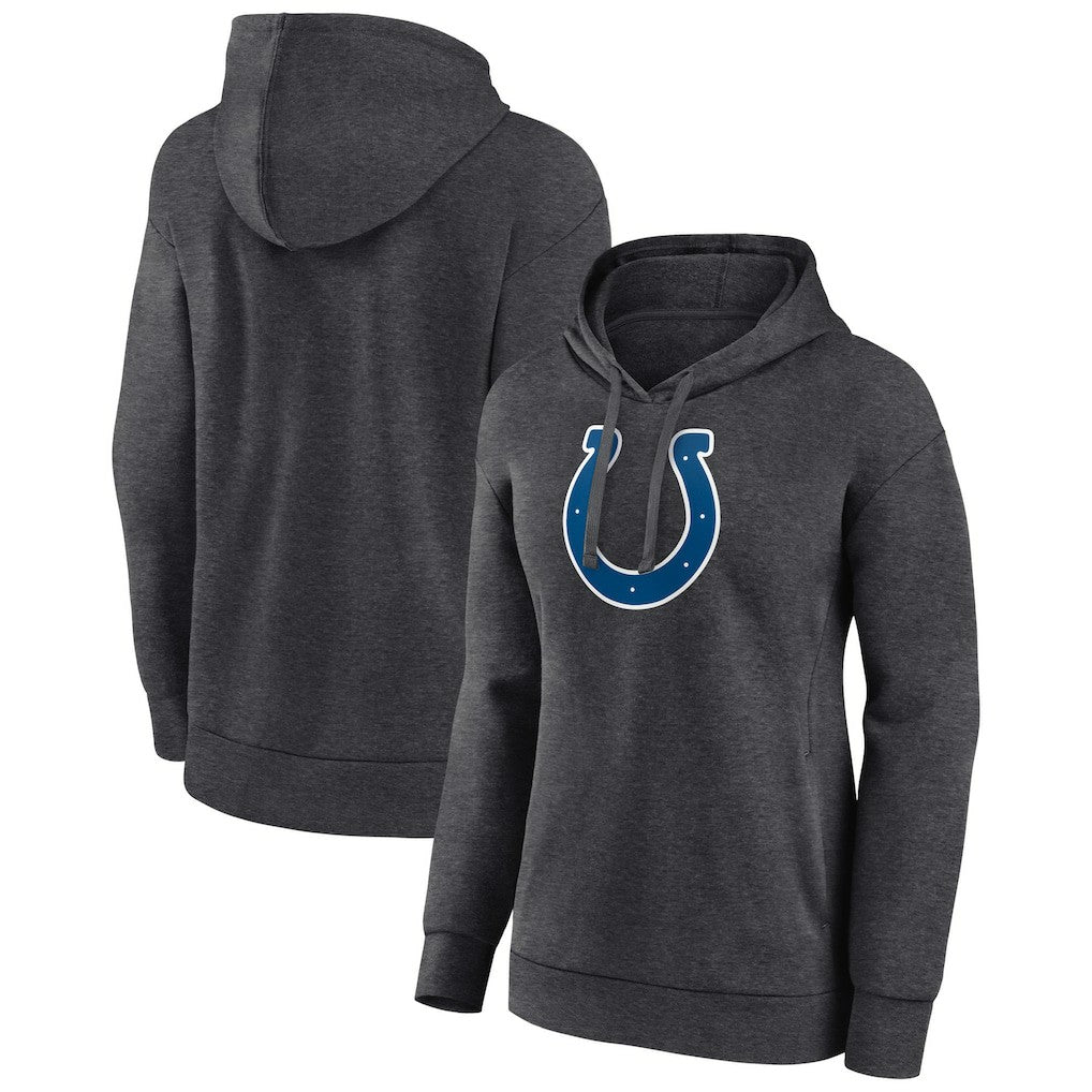 Indianapolis Colts Women's Primary Logo Pullover Hoodie Charcoal