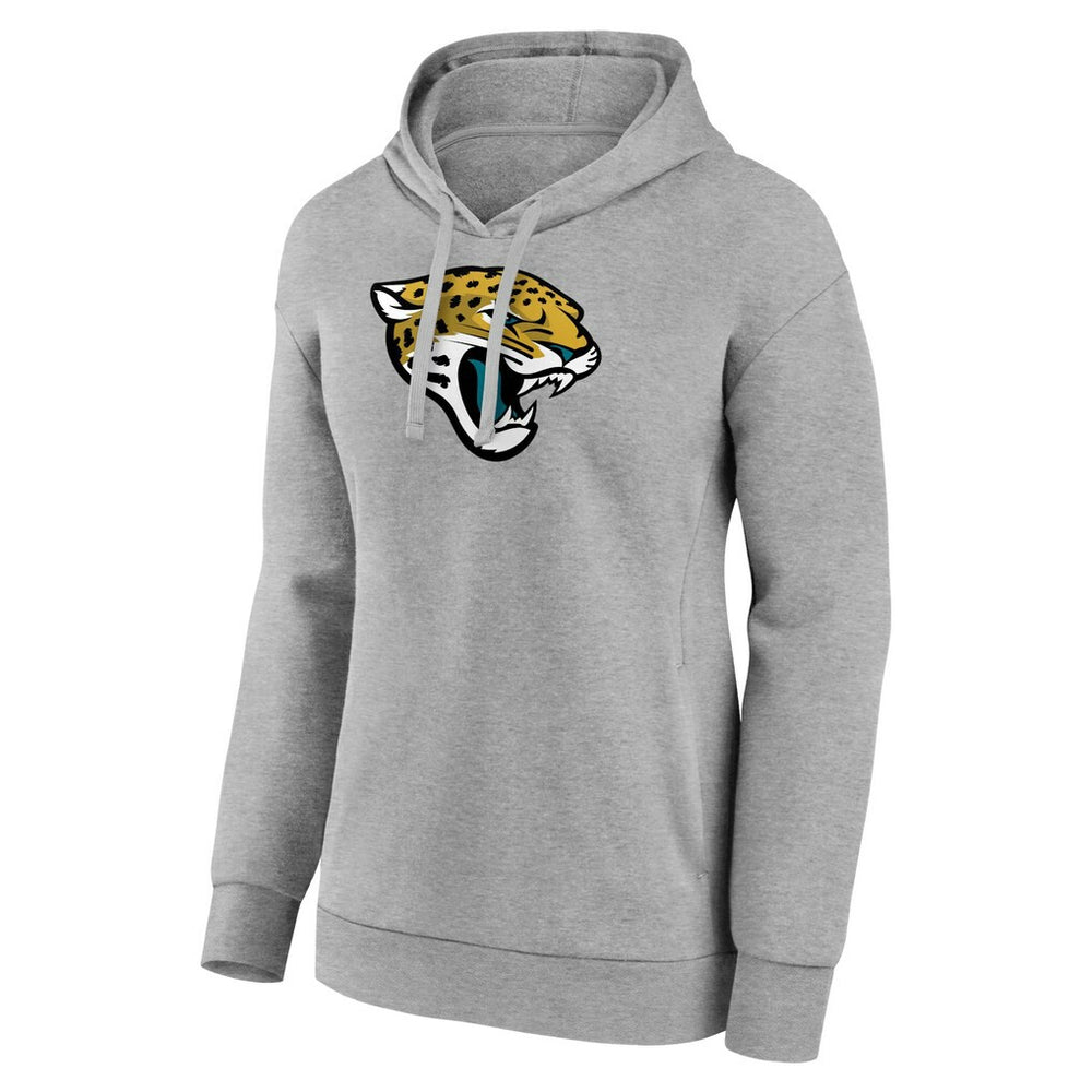 Jacksonville Jaguars Women's Primary Logo Pullover Hoodie Gray