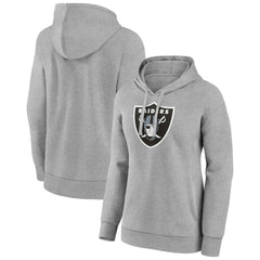 Las Vegas Raiders Women's Primary Logo Pullover Hoodie Gray