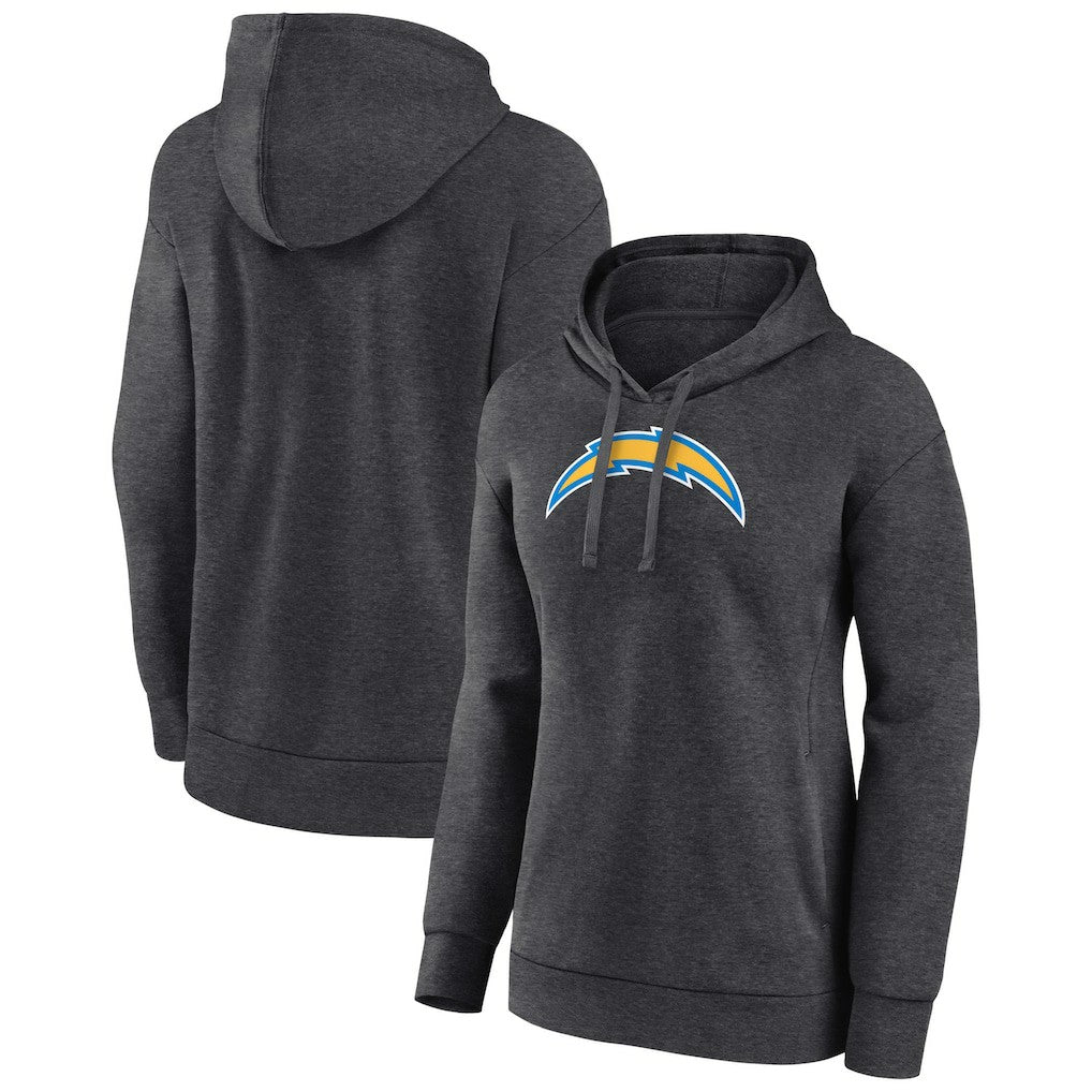Los Angeles Chargers Women's Primary Logo Pullover Hoodie Charcoal