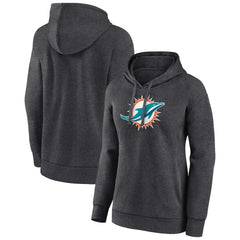 Miami Dolphins Women's Primary Logo Pullover Hoodie Charcoal