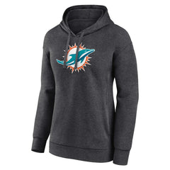 Miami Dolphins Women's Primary Logo Pullover Hoodie Charcoal