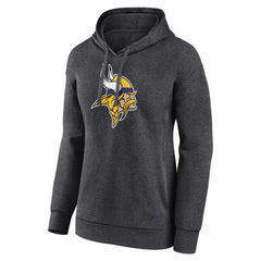 Minnesota Vikings Women's Primary Logo Pullover Hoodie Charcoal