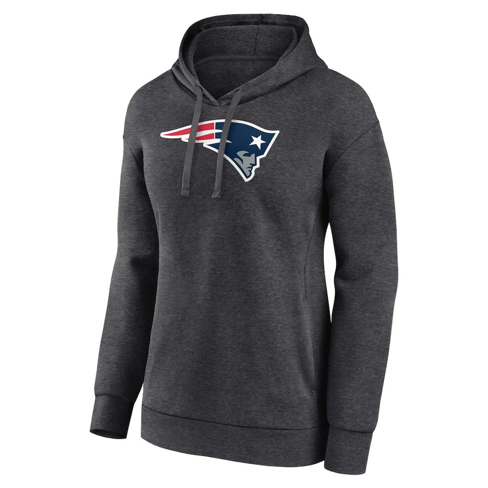 New England Patriots Women's Primary Logo Pullover Hoodie Charcoal