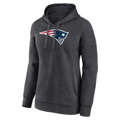 New England Patriots Women's Primary Logo Pullover Hoodie Charcoal