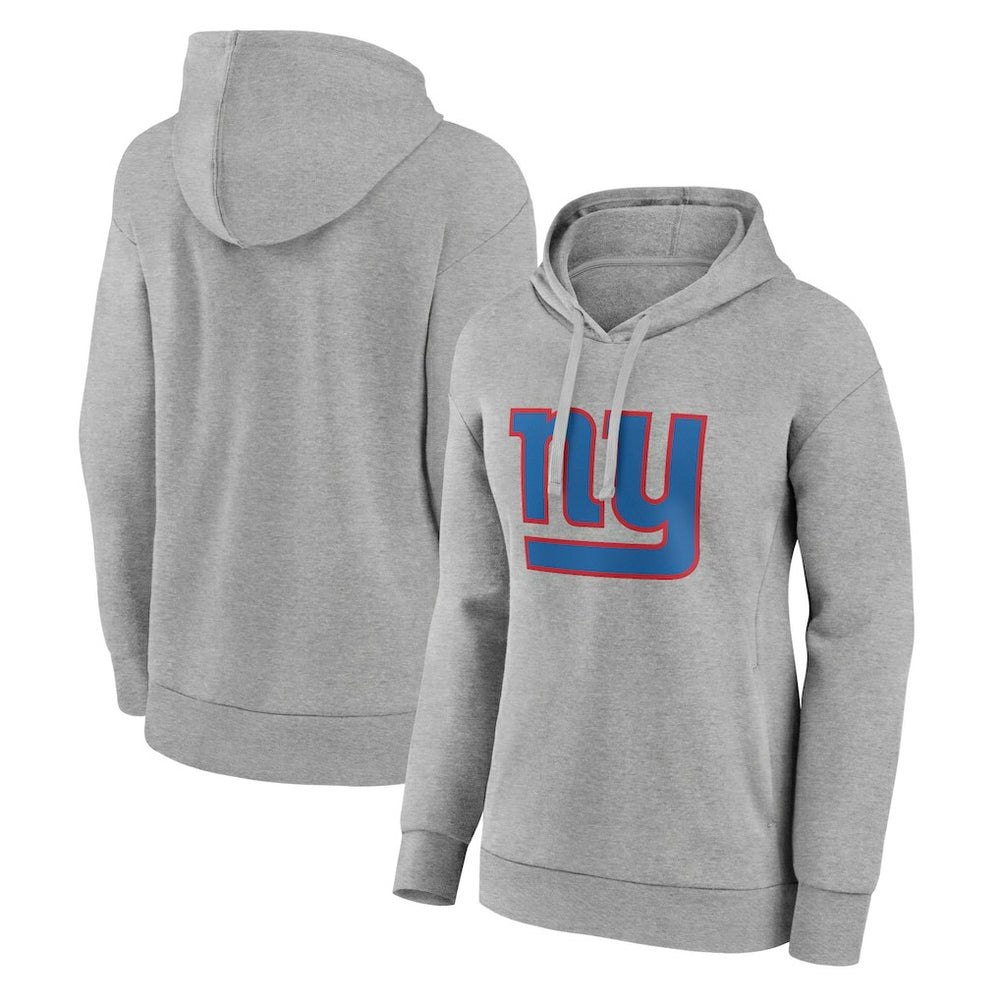 New York Giants Women's Primary Logo Pullover Hoodie Gray