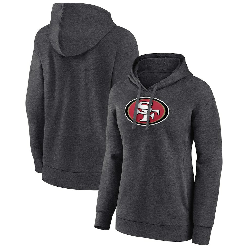 San Francisco 49ers Women's Primary Logo Pullover Hoodie Charcoal