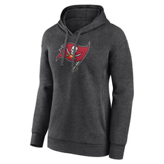 Tampa Bay Buccaneers Women's Primary Logo Pullover Hoodie Charcoal