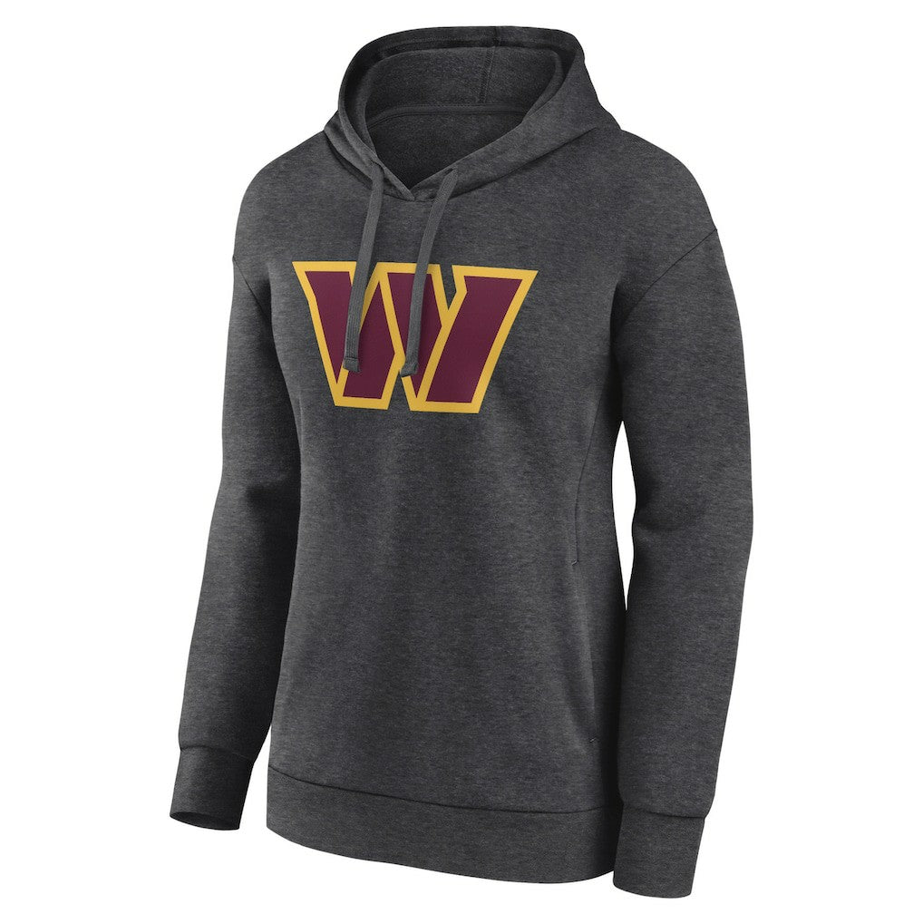 Washington Commanders Women's Primary Logo Pullover Hoodie Charcoal