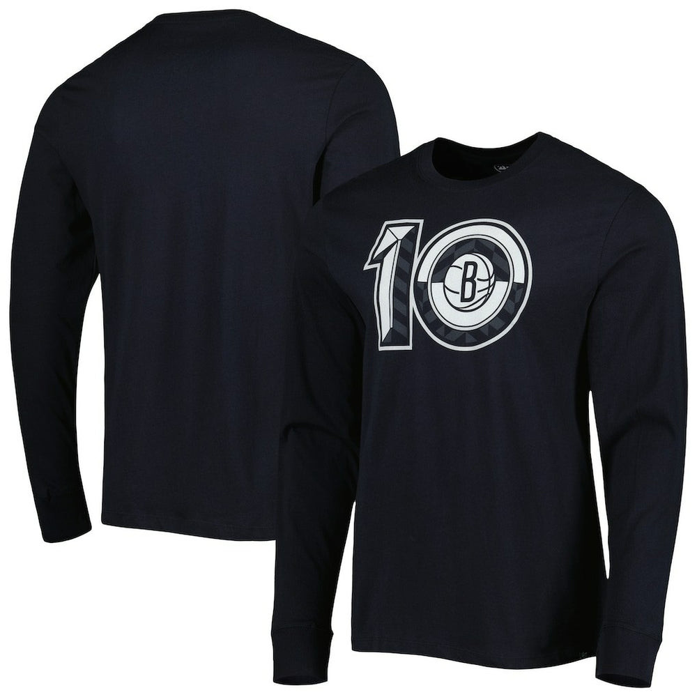 Brooklyn Nets '47 10th Anniversary Super Rival Long Sleeve T-Shirt Black | 47 brand US