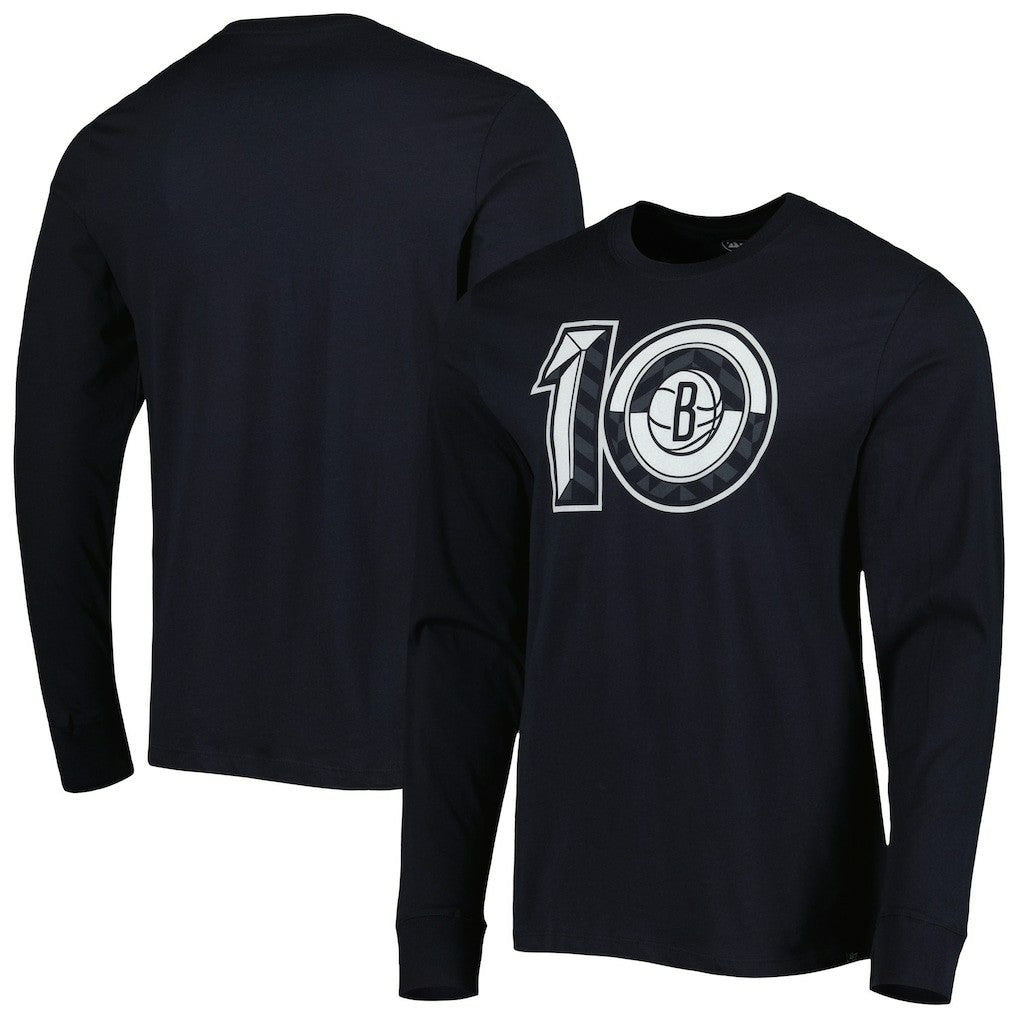 Brooklyn Nets '47 10th Anniversary Super Rival Long Sleeve T-Shirt Black | 47 brand US