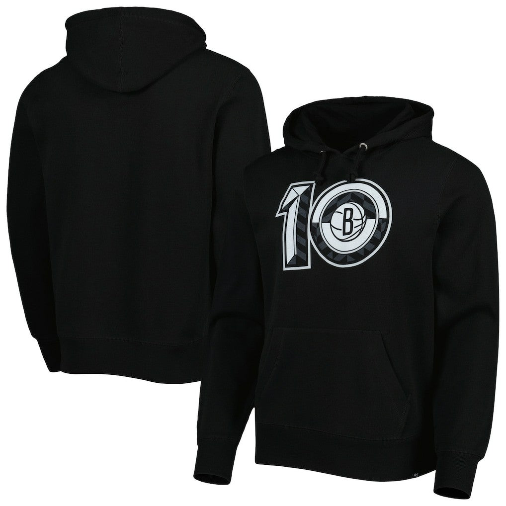 Brooklyn Nets '47 10th Anniversary Headline Pullover Hoodie Black | 47 brand US