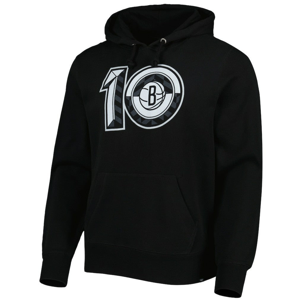 Brooklyn Nets '47 10th Anniversary Headline Pullover Hoodie Black | 47 brand US