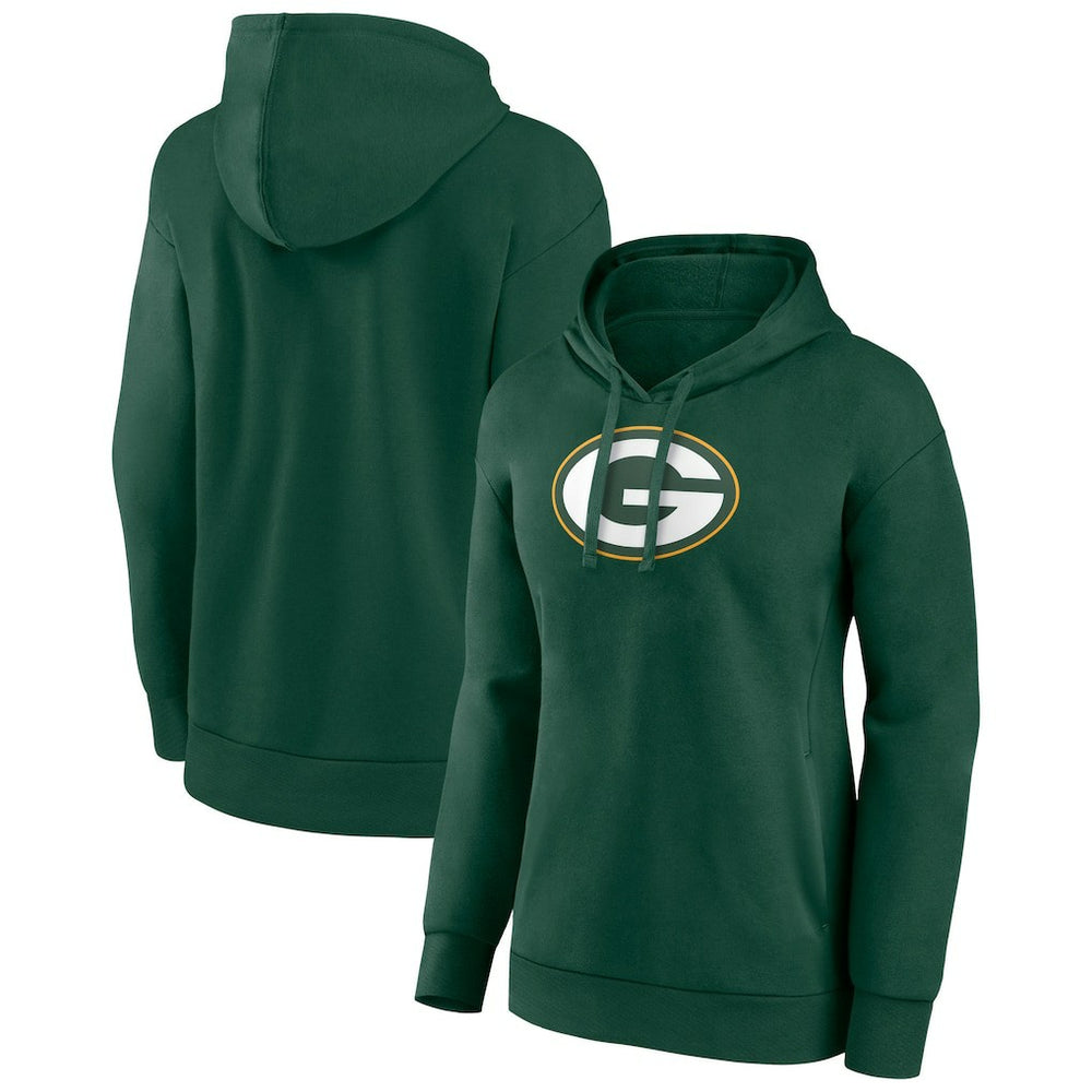 Green Bay Packers Women's Primary Logo Pullover Hoodie Green