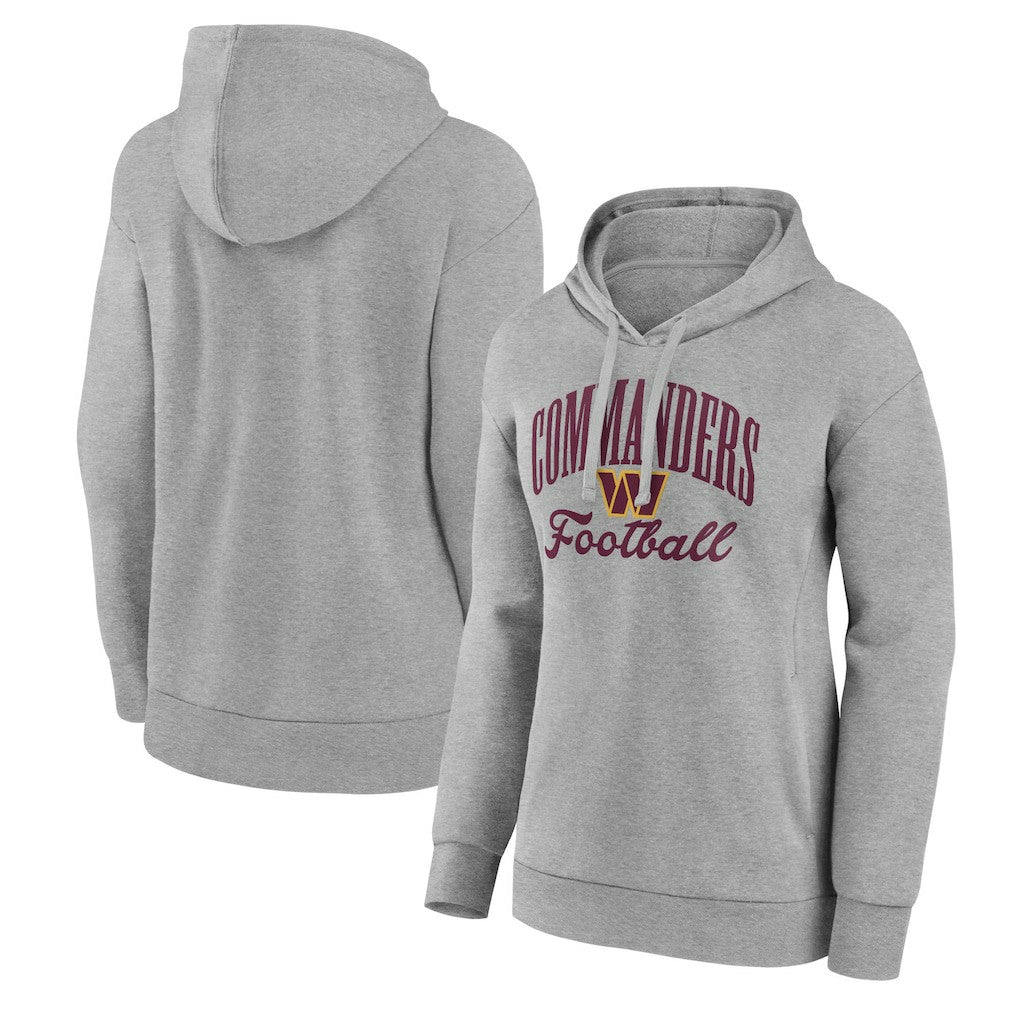 Washington Commanders Women's Victory Script Pullover Hoodie Gray