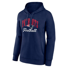 New England Patriots Women's Victory Script Pullover Hoodie Navy