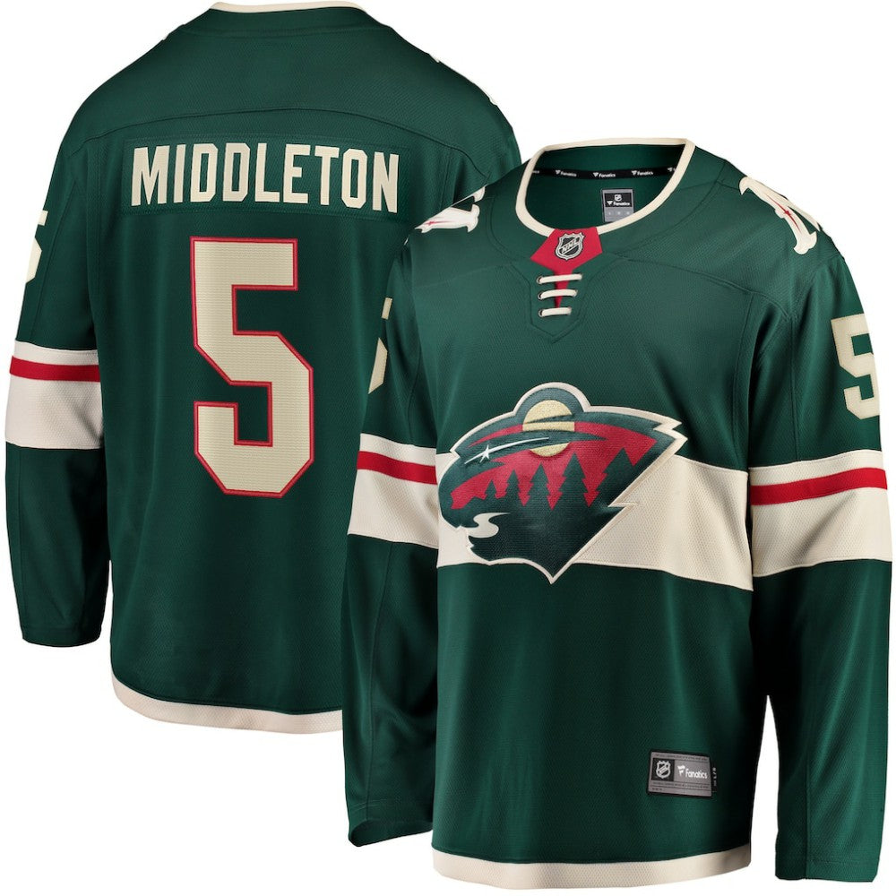 Jake Middleton Minnesota Wild Fanatics Home Breakaway Player Jersey - Green - NHL 5146644