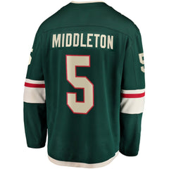Jake Middleton Minnesota Wild Fanatics Home Breakaway Player Jersey - Green - NHL 5146644