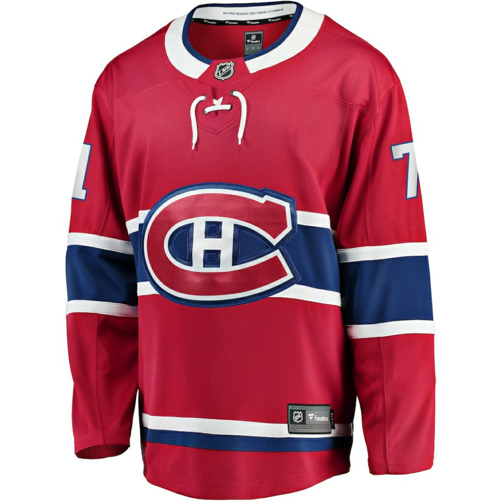 Jake Evans Montreal Canadiens Fanatics Home Breakaway Player Jersey - Red - NHL 5146648