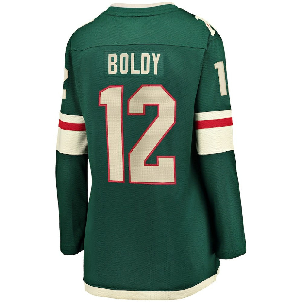 Matthew Boldy Minnesota Wild Fanatics Women's Home Breakaway Player Jersey - Green - NHL 5146673