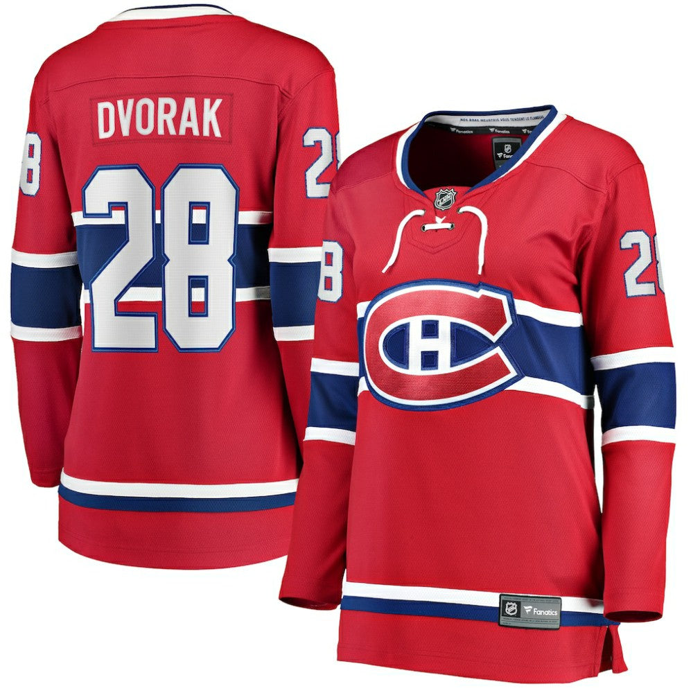 Christian Dvorak Montreal Canadiens Fanatics Women's Home Breakaway Player Jersey - Red - NHL 5146681